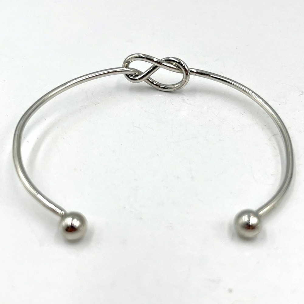 Vintage Elegant Silver Tone Love‎ Knot Cuff Bangle Bracelet Friendship Infinity